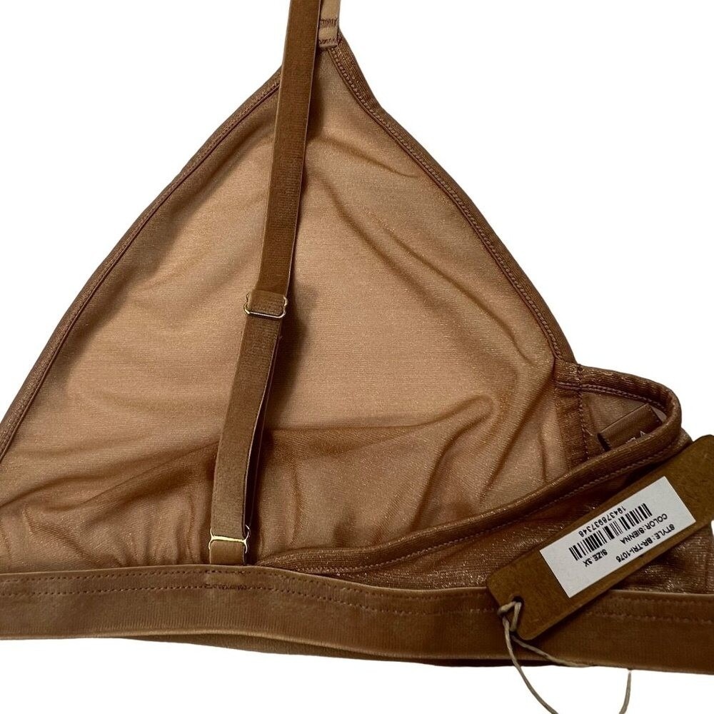 SKIMS Glissenette Triangle Bralette Sienna 3X - Picture 7 of 10